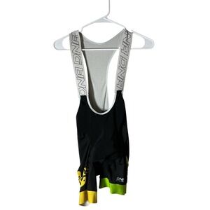 DNA Cycling Bib Shorts Mens XS Black Yellow Lime Green Made in Italy Padded